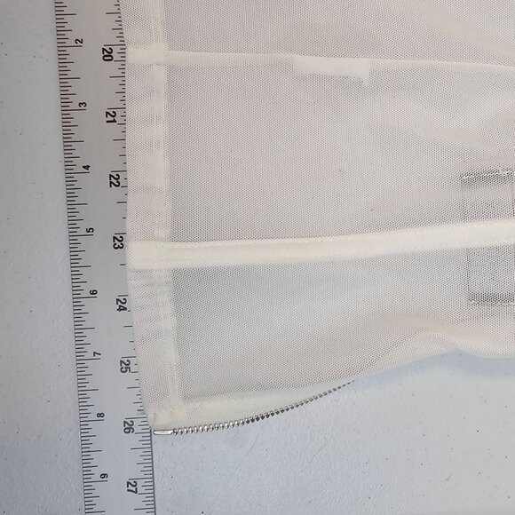 Y2K Festival Party Dainty White Lace Yellow Floral Corset‎ Crop Top White Fox M - Picture 4 of 12